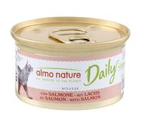 Almo Nature Daily Mousse avec Saumon. Nourriture Humide pour Chat Adulte - 24 boîtes de 85g