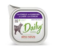 Almo Nature Daily - Nourriture Humide pour Chats Adultes - Lapin - 100 g, Pack de 32