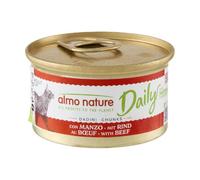 Almo Nature Daily - Nourriture Humide pour Chats Adultes - Morceaux - Bœuf - 85 g, Pack de 24