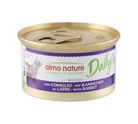 Almo Nature Daily - Nourriture Humide pour Chats Adultes - Mousse - Lapin - 85 g, Pack de 24
