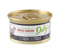 Almo Nature Daily - Nourriture Humide pour Chats Adultes - Mousse - Truite - 85 g, Pack de 24