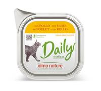 Almo Nature Daily, Nourriture Humide pour Chats Adultes au Poulet - Pack de 3,2 kg (32 x 100 g)