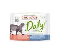 Almo Nature Daily - Pâtée Complète pour Chat Adulte, Multipack Saveurs de la Mer (Thon & Saumon, Morue & Crevettes) - 6 Sachets Fraîcheur de 70g