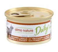 Almo Nature Daily - Pâtée pour Chat Adulte - Morceaux à la Dinde et au Poulet - Nourriture Humide Complète - 85g, Pack de 24