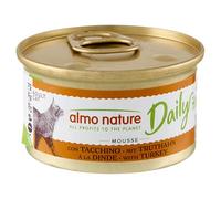 Almo Nature Daily - Pâtée pour Chat Adulte - Mousse à la Dinde - Nourriture Humide Complète et Équilibrée - 85g, Pack de 24