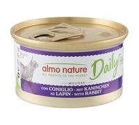 Almo Nature Daily - Pâtée pour Chat Adulte - Mousse au Lapin - Nourriture Humide Complète et Équilibrée - 85g, Pack de 24