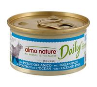 Almo Nature Daily - Pâtée pour Chat Adulte - Mousse au Poisson de l'Océan - Nourriture Humide Complète et Équilibrée - 85g, Pack de 24