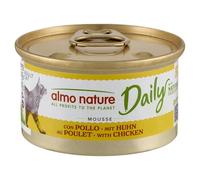 Almo Nature Daily - Pâtée pour Chat Adulte - Mousse au Poulet - Nourriture Humide Complète et Équilibrée - 85g, Pack de 24