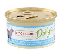 Almo Nature Daily - Pâtée pour Chat Adulte - Mousse au Thon et à la Morue - Nourriture Humide Complète et Équilibrée - 85g, Pack de 24