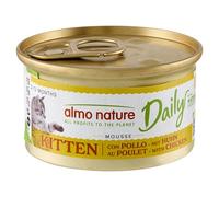 almo nature Daily - Pâtée pour Chaton (Kitten) - Mousse au Poulet - Soutient la Croissance, Nourriture Humide Complète - 85g, Pack de 24