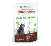 Almo Nature Functional - Anti Hairball - Nourriture Humide pour Chats Adultes et Matures - au Bouef - Prévient la Formation de Boules de Poils - 70g (Lot de 30)