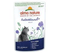 Almo Nature Functional - Intestinal Help - Nourriture Humide pour Chats Adultes et Matures avec Sensibilité Intestinale - au Poisson - Soutien pour Le Microbiote - 70g (Lot de 30)