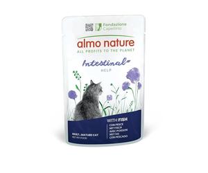 Almo Nature Functional - Intestinal Help - Nourriture Humide pour Chats Adultes et Matures avec Sensibilité Intestinale - au Poisson - Soutien pour Le Microbiote - 70g (Lot de 30)