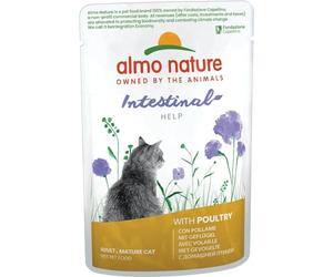 Almo Nature Functional - Intestinal Help - Nourriture Humide pour Chats Adultes et Matures avec Sensibilité Intestinale - à la Volaille - Soutien pour Le Microbiote - 70g (Lot de 30)