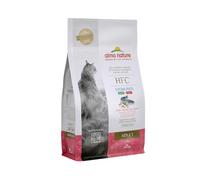 Almo Nature HFC Adult Sterilised - Croquettes pour Chats avec Saumon à l'origine Propres à la consommation Humaine et désormais utilisés comme Aliments pour Chats.