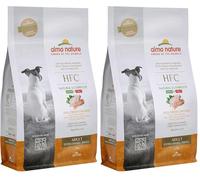 Almo Nature HFC Adult XS/S - Croquettes pour Chiens avec Poulet à l'origine Propres à la consommation Humaine et désormais utilisés comme Aliments pour Chiens. (Lot de 2)