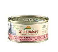 Almo Nature HFC Complete Kitten - Nourriture Humide pour Chatons - Saumon et Thon - Qualité Humaine - sans Gluten - 70 g - Lot de 24