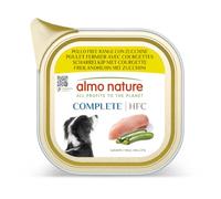 almo nature HFC Complete - Nourriture Humide pour Chiens Adultes - Poulet Fermier avec Courgettes - Qualité Humaine, sans Gluten, Monoprotéine - 85g, Pack de 17