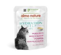 Almo Nature HFC Hydration Help, Aliment Humide pour Chats - Bouillon de Saumon et Filet de Saumon - Qualité Humaine, sans Gluten, Monoprotéique, 50g, Pack de 24, 1,2 kg