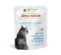 Almo Nature HFC Hydration Help, Aliment Humide pour Chats - Lait de chèvre - Qualité Humaine, sans Gluten, sans céréales, Monoprotéique, 50g, Pack de 24, 1,2 kg