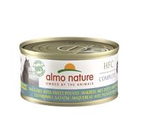 Almo Nature HFC Lot de 24 boîtes de Nourriture Humide pour Chat avec maquereau et Pommes de Terre 70 g