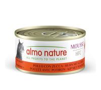 Almo Nature HFC Mousse - Nourriture Humide pour Chats Adultes - Poulet à la Citrouille - 70 g x 24 Boîtes