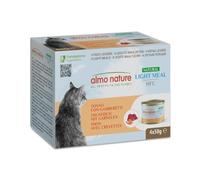 Almo Nature - HFC Natural Light Meal - Thon et Crevettes - Nourriture Humide pour Chat Adulte: 4 boîtes de 50g