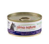 almo nature HFC Natural - Nourriture Humide pour Chat Adulte - Thon, Poulet et Jambon - 70 g x 24 Boîtes