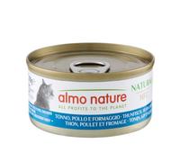 Almo Nature HFC Natural - Nourriture Humide pour Chats - Thon, Poulet et Fromage - 70g, Lot de 6