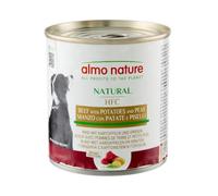 Almo Nature HFC Natural - Nourriture Humide pour Chiens avec Boeuf avec Pommes de Terre et Petit Pois à l'origine Propres à la consommation Humaine et désormais utilisée