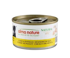Almo Nature HFC Natural - Nourriture Humide pour Chiens avec Cuisse de Poulet à l'origine Propres à la consommation Humaine et désormais utilisée pour la préparation des Aliments pour Chiens.
