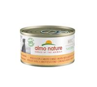 Almo Nature HFC Natural - Nourriture humide pour chiens avec Poulet avec Carottes et Pommes de Terre à l'origine propres à la consommation humaine et désormais utilisée pour la préparation des aliments pour chiens.