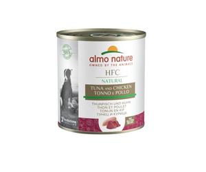 Almo Nature HFC Natural - Nourriture Humide pour Chiens avec Thon et Poulet à l'origine Propres à la consommation Humaine et désormais utilisée pour la préparation des Aliments pour Chiens.