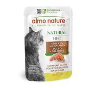 Almo Nature - HFC Natural - Poulet et Saumon- Nourriture Humide pour Chat Adulte: 24 sachets de 55g