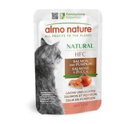 Almo Nature - HFC Natural - Saumon et Potiron- Nourriture Humide pour Chat Adulte: 24 sachets de 55g