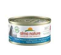 Almo Nature - HFC Natural - Thon, Poulet et Fromage- Nourriture Humide pour Chat Adulte: 24 boîtes de 70g