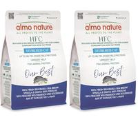 Almo Nature HFC Our Best Sterilized - Croquettes Chat Stérilisé - Bar et Dorade Frais - Qualité HFC, sans Gluten - Aide au Contrôle du Poids - Nourriture Sèche Complète - 300g (Lot de 2)