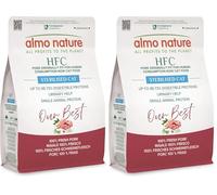 Almo Nature HFC Our Best Sterilized - Croquettes Chat Stérilisé - Porc Frais - Qualité HFC, sans Gluten, Monoprotéiné - Aide au Contrôle du Poids - Nourriture Sèche Complète - 300g (Lot de 2)