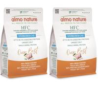 Almo Nature HFC Our Best Sterilized - Croquettes Chat Stérilisé - Poulet Frais - Qualité HFC, sans Gluten, Monoprotéiné - Aide au Contrôle du Poids - Nourriture Sèche Complète - 300g (Lot de 2)