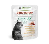 Almo Nature HFC Urinary Help - Nourriture Humide pour Chats - Soutien des Voies Urinaires - Blanc de Poulet et Cranberries - Qualité Alimentaire Humaine, Monoprotéiné, sans Gluten - 24x50g