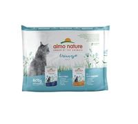 Almo Nature Holistic Functional-Urinary Help avec Poisson et avec Poulet. Nourriture Humide pour Chats Adultes avec des Sensibilités Urinaires. Alimentation complète en sachets fraîcheur - 6 x 70g