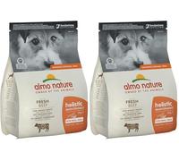 Almo Nature - Holistic Maintenance Complete Dry Croquettes pour Chiens Adultes de Petite Race avec du bœuf Frais - 2 Paquet de 2 kg, Transparent