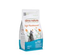 Almo Nature Holistic Maintenance Dry Food with Fresh Fatty Fish and Rice for Adult Cats of All Breeds, 400 g