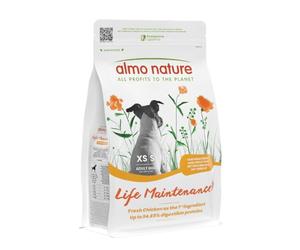 Almo Nature Life Maintenance Croquettes pour Chien XS-S au Poulet 2 kg - Aliment Complet pour Chiens Adultes de Petite et Très Petite Taille