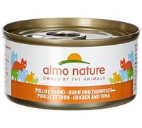 almo nature Mega Pack Natural au Poulet et Thun - Nourriture Humide pour Chat Adulte: 6 boîtes de 70g