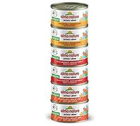 Almo Nature Multi Pack Natural 6 boîtes de 70g ( 2 x 70g Cuisse de Poulet, 2 x70g Poulet et Crevettes, 2 x70g Poulet et Potiron ) - Nourriture humide pour chat adulte
