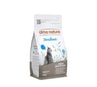 Almo Nature Sterilised - Croquettes pour Chat Stérilisé aux Anchois Frais - À Faible Teneur en Magnésium et avec des Fibres pour Le Contrôle du Poids - Sac de 400g