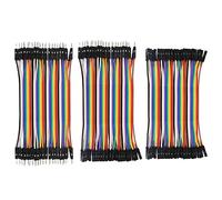 ALMOCN Lot de 120 fils de 10 cm multicolores Dupont 40 broches mâle vers femelle 40 broches mâle vers mâle 40 broches mâle vers mâle 40 broches femelle vers femelle pour Arduino