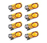ALMOCN Lot de 8 moteurs de boîte de vitesses TT DC à double arbre 3-6 V rapport 200 tr/min moteur d'arbre 1:48 avec fil de 2,54 mm pour robot de voiture intelligent Arduino