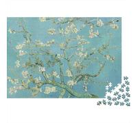 Almond Blossoms Painting 100% Recycled Cardboard Blossom Tree 1000 Piece Puzzle for Adults The Impossible Challenge Fun Present 52x38cm/1000pcs
